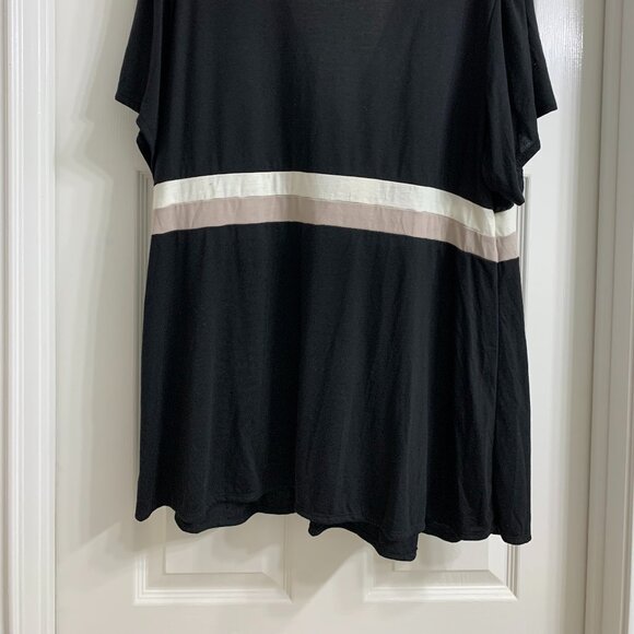 a.n.a. Brand Women's Black/Taupe/Ivory Color Blouse, Size 3X, NWT - Picture 4 of 6